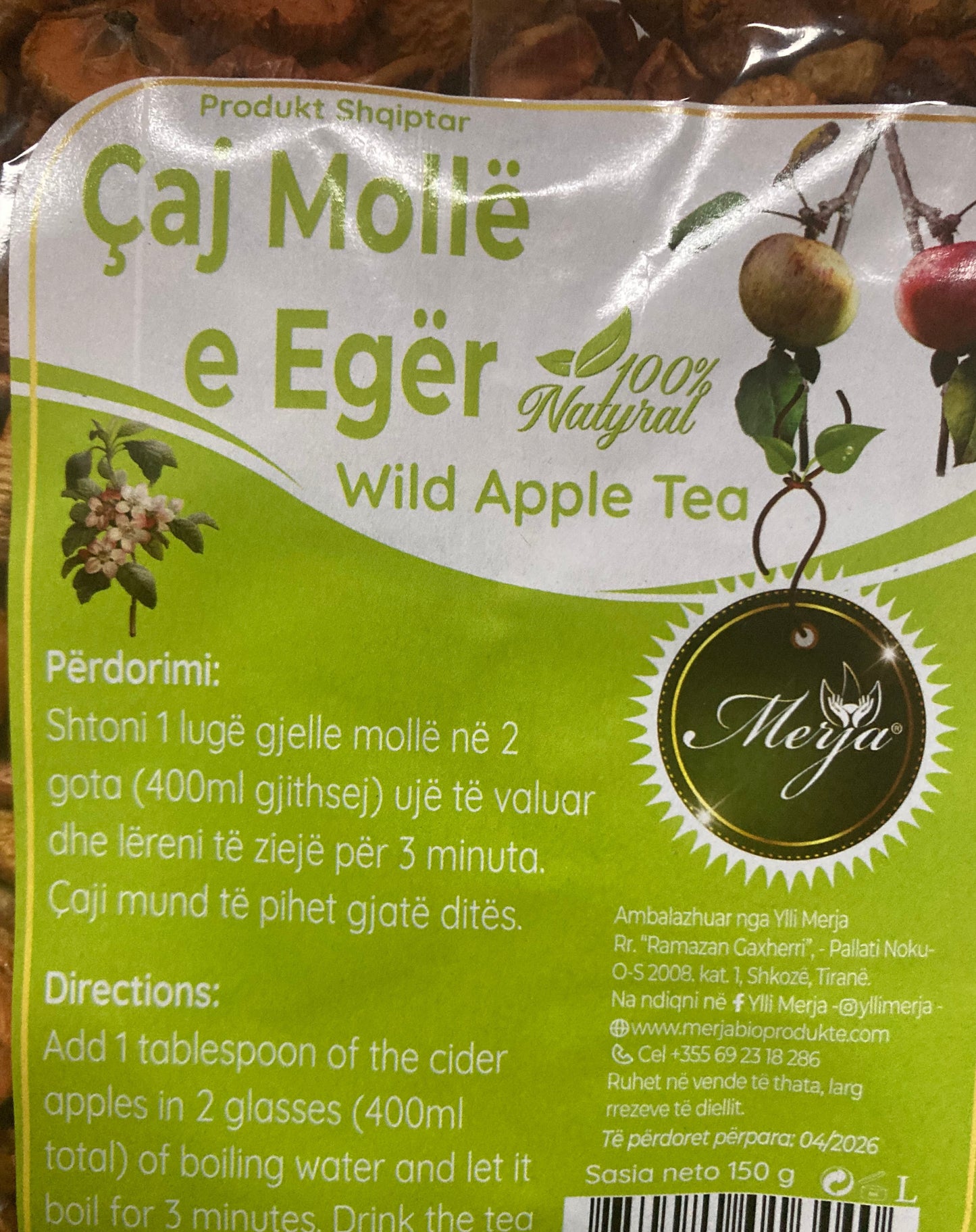 Caj molle e eger / Malus Sylvestris 150 g