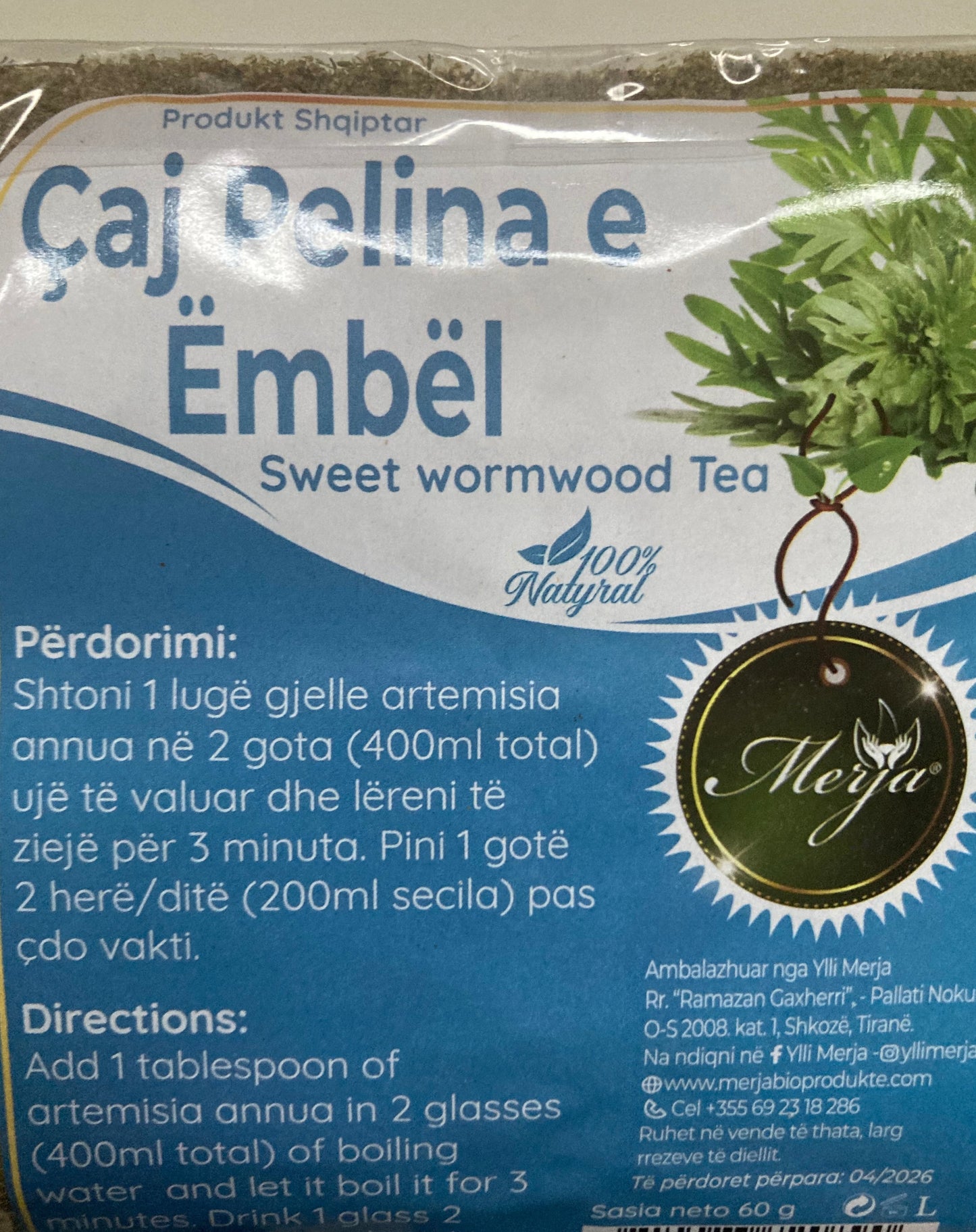 Caj Peline e embel / Artemisia Annua 60 g