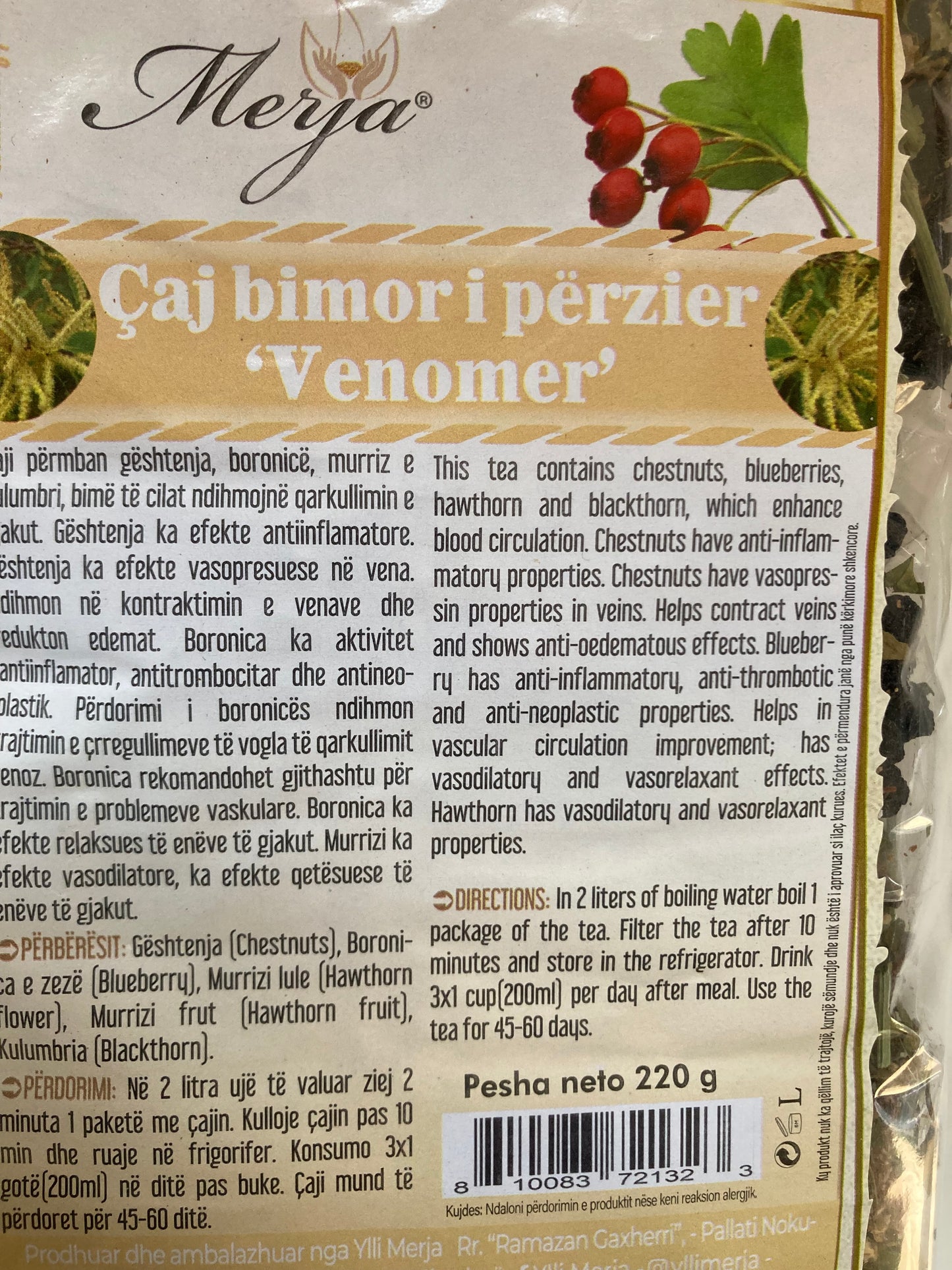 Caj bimor i perzier "VenoMer" 220 g