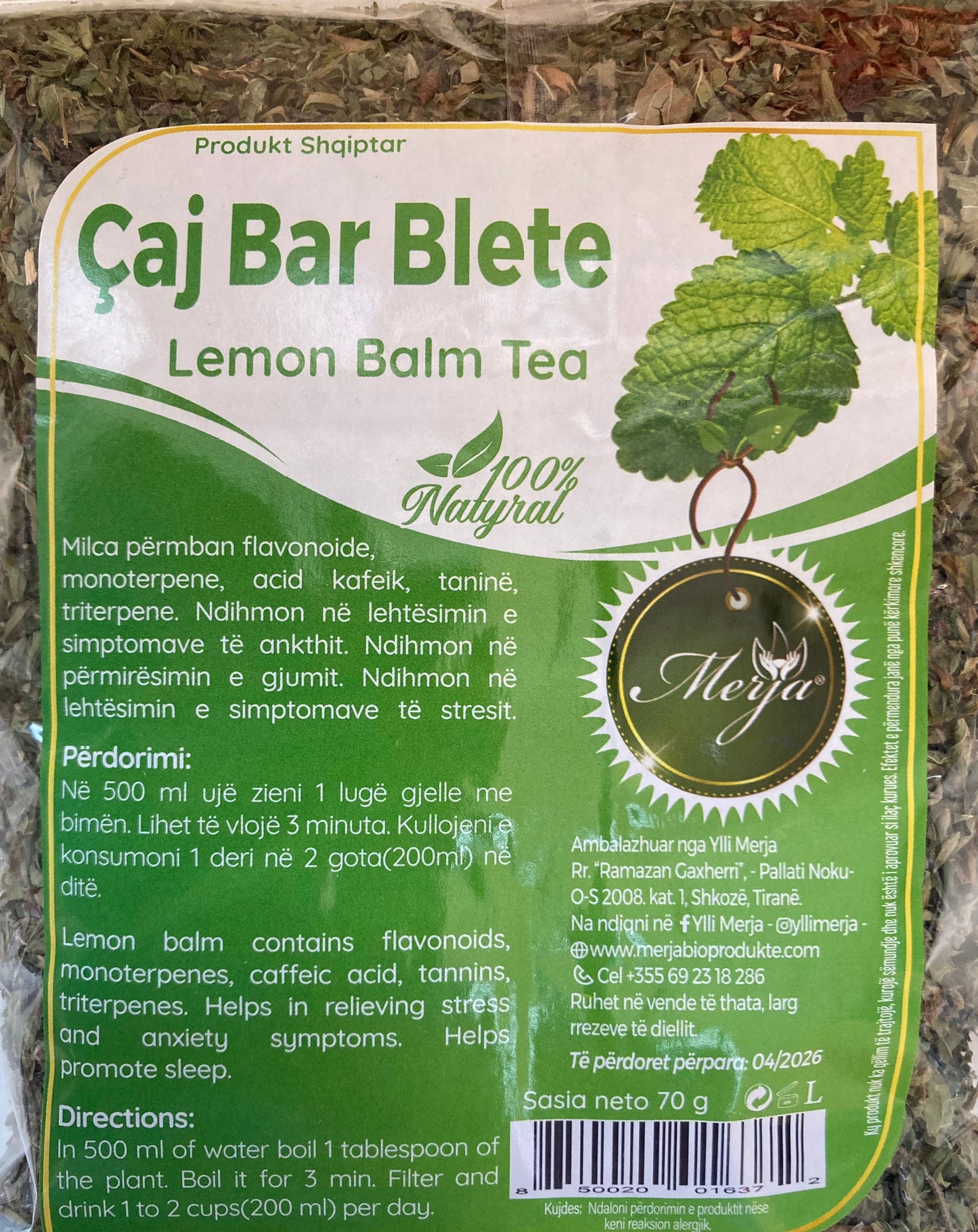 Çaj Bar Blete 70 g